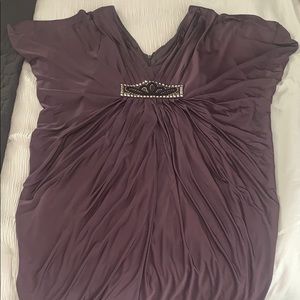 Nine West brown ruched dress size 2.